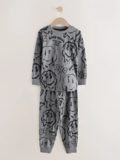 Pyjama's|Nachtkleding En Pyjama's|Next Groen/oranje graffiti-schedel - Verpakking van 3 pyjama's met lange mouwen (3-16 jr)