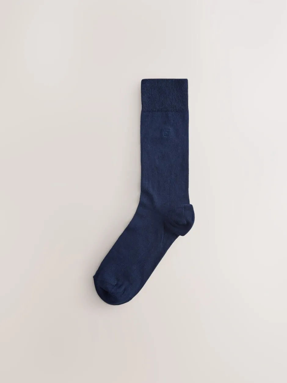 Sokken|Sokken|Next - Verpakking van 8 - Frisblijvende sokken met borduursel Groen/rood/blauw