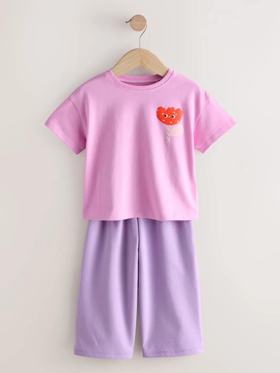 Tops|Sets En Combisets|Next - Set van 2 tops en broeken (3mnd -7jr) Groen/roze