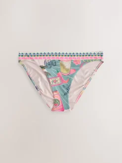 Badkleding*Next Groen/roze Conversatie - Bikini broekje met print