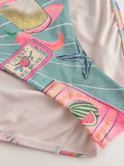 Badkleding*Next Groen/roze Conversatie - Bikini broekje met print