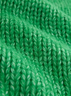 Gebreide Kleding|Next - Grof gebreide Staande Hals Trui Met Wol Groen/roze hart