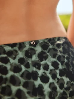 Badkleding*Next - Bikinibroekjes Groen/Zwart luipaardprint