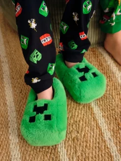 Pyjama's|Nachtkleding En Pyjama's|Next Groen/zwart Minecraft - Licentie Joggingbroeken Pyjama's 2 verpakking (5-16jr)