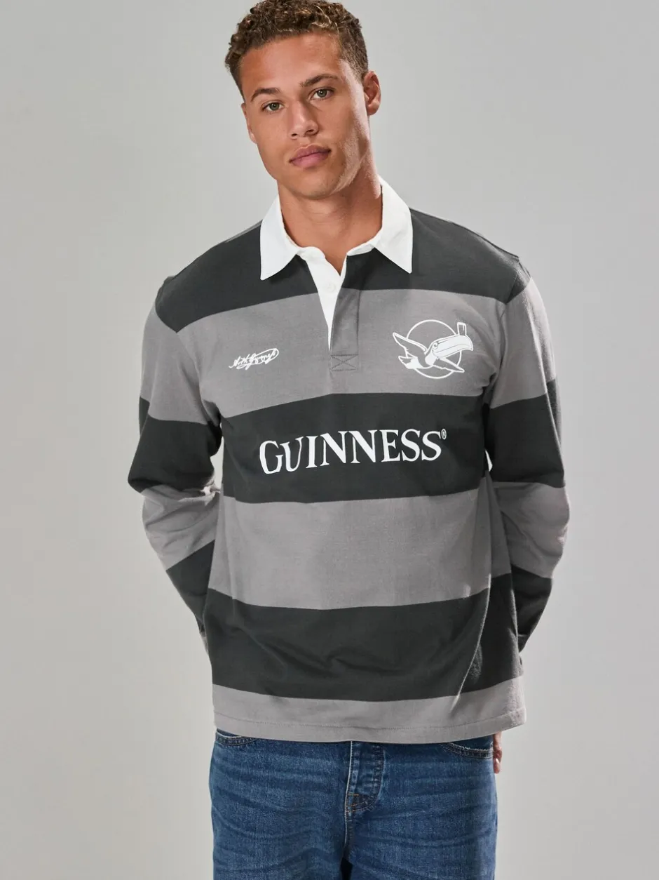 T-Shirts En Hemden|Next Guinness Zwart - Rugbyshirt