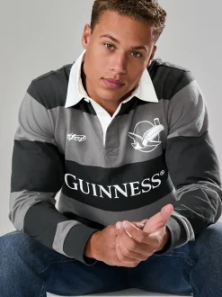 T-Shirts En Hemden|Next Guinness Zwart - Rugbyshirt