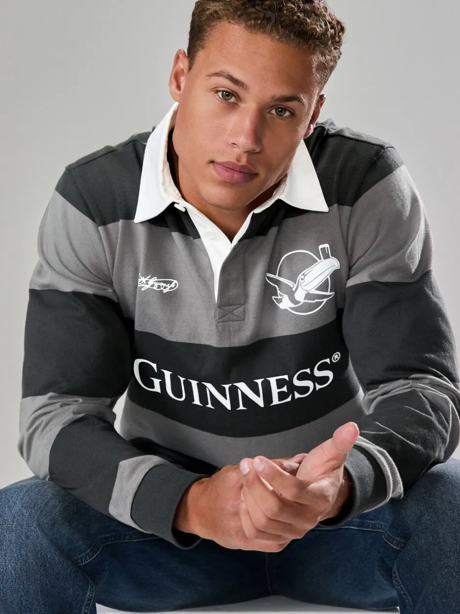 T-Shirts En Hemden|Next Guinness Zwart - Rugbyshirt