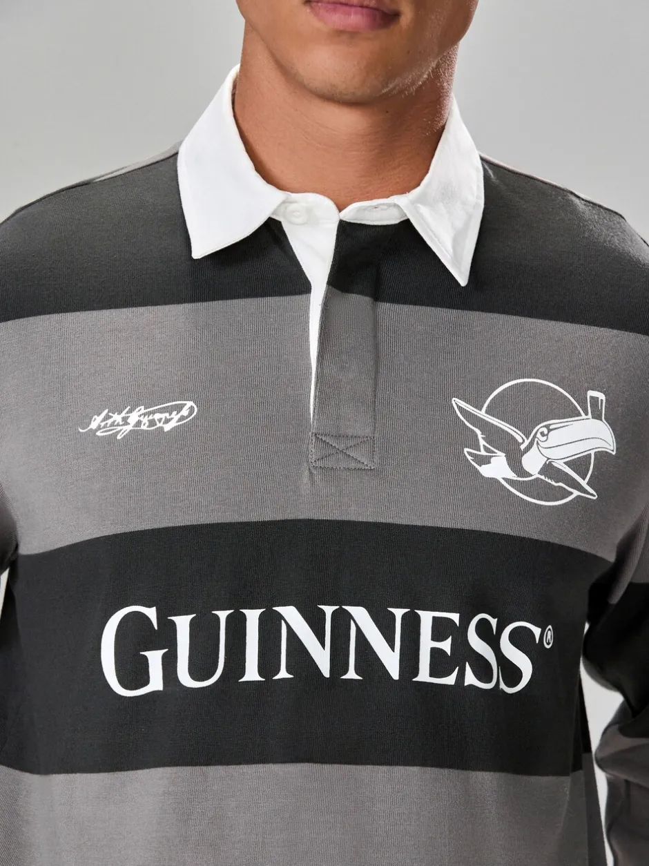 T-Shirts En Hemden|Next Guinness Zwart - Rugbyshirt