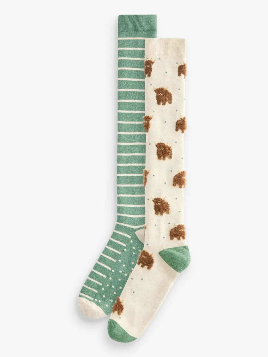 Sokken En Panty's*Next - Set van 2 paar regenlaarssokken Hamish The Highland Cow