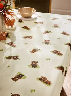 Tafellinnen En Placemats |Tafelgerei*Next Hamish The Highland Cow afneembaar tafellaken