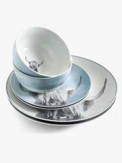 Tafelgerei|Eetservies En Pastaschalen*Next Hamish The Highland Cow 12-delige dinerset