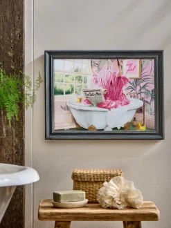Canvassen En Kunst Voor Aan De Wand*Next Hamish The Highland Cow In A Bath Framed Wall Art