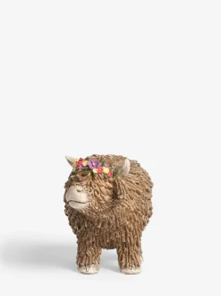 Decoraties*Next Hamish The Highland Cow Ornament With Floral Crown