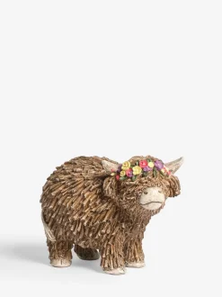 Decoraties*Next Hamish The Highland Cow Ornament With Floral Crown