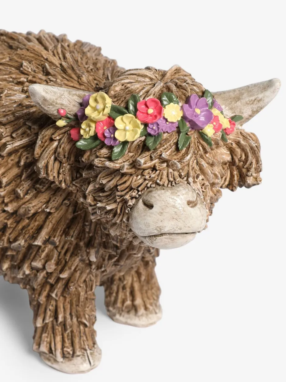 Decoraties*Next Hamish The Highland Cow Ornament With Floral Crown