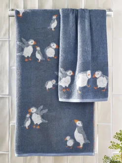 Handdoeken En Badmatten|Next Handdoeken van 100% katoen met Puffin