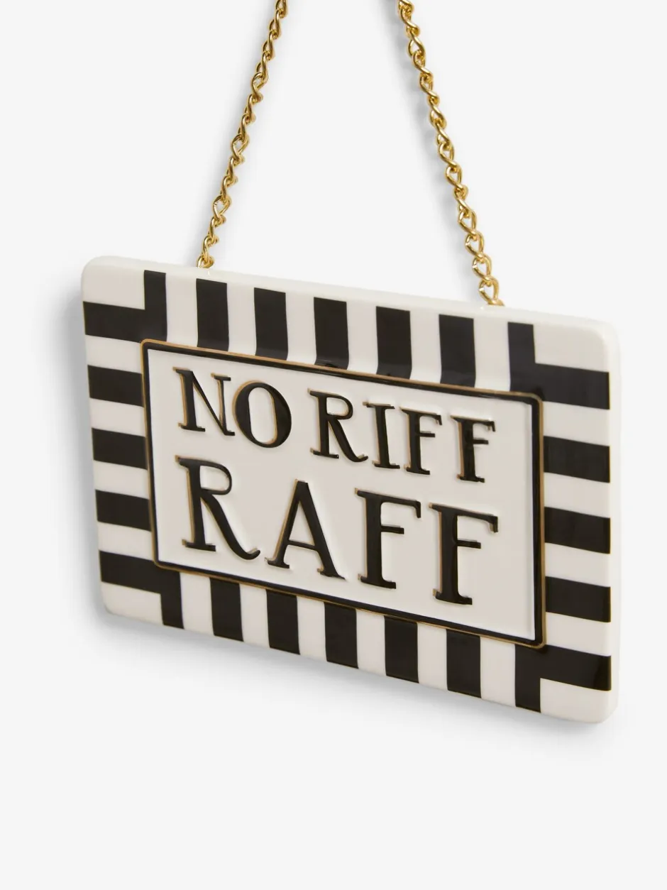 Decoraties*Next Hangend wandbordje met "No Riff Raff"