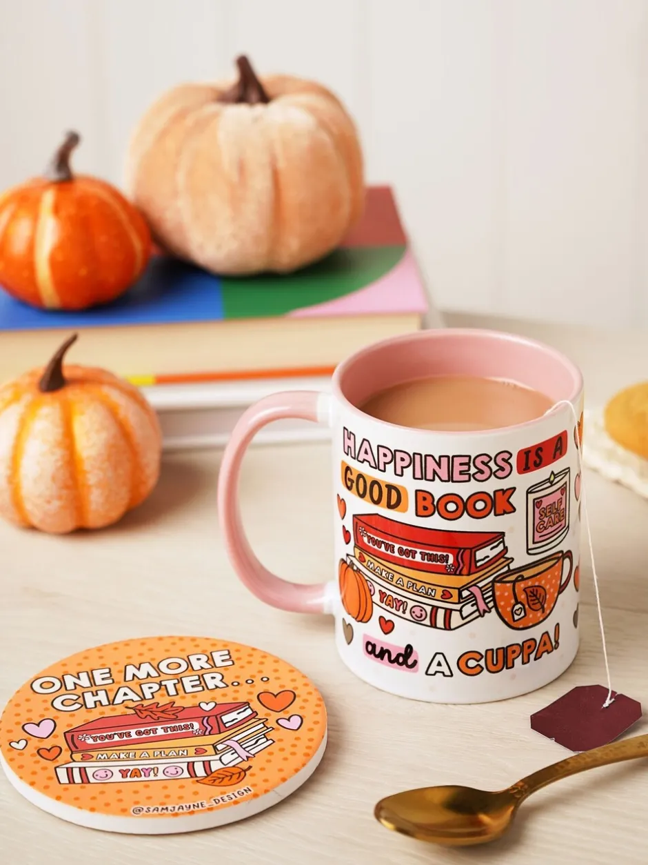 Mokken En Koppen*Next Happiness is a Good Book Gift Set