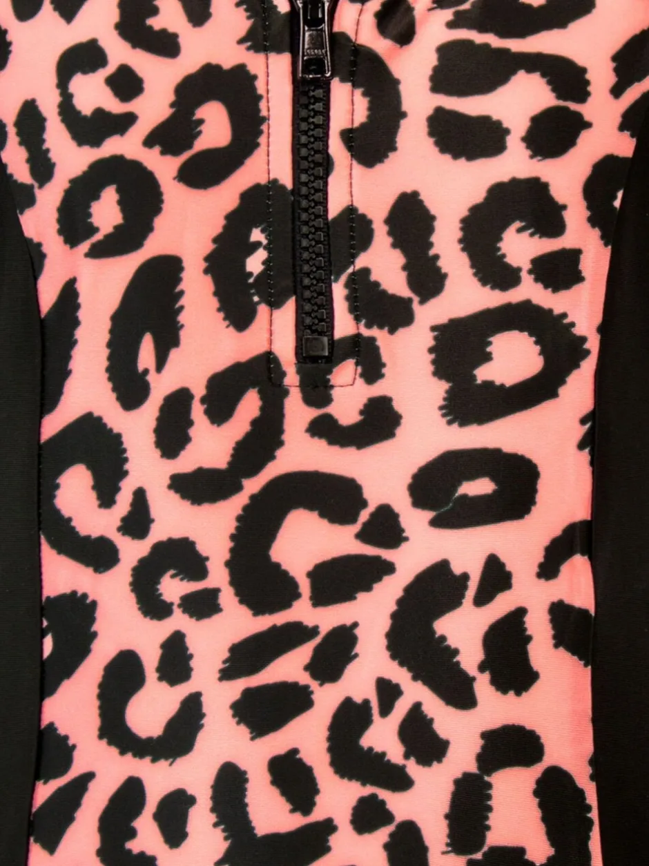Badkleding|Harry Bear meisjesbadpak met luipaardprint