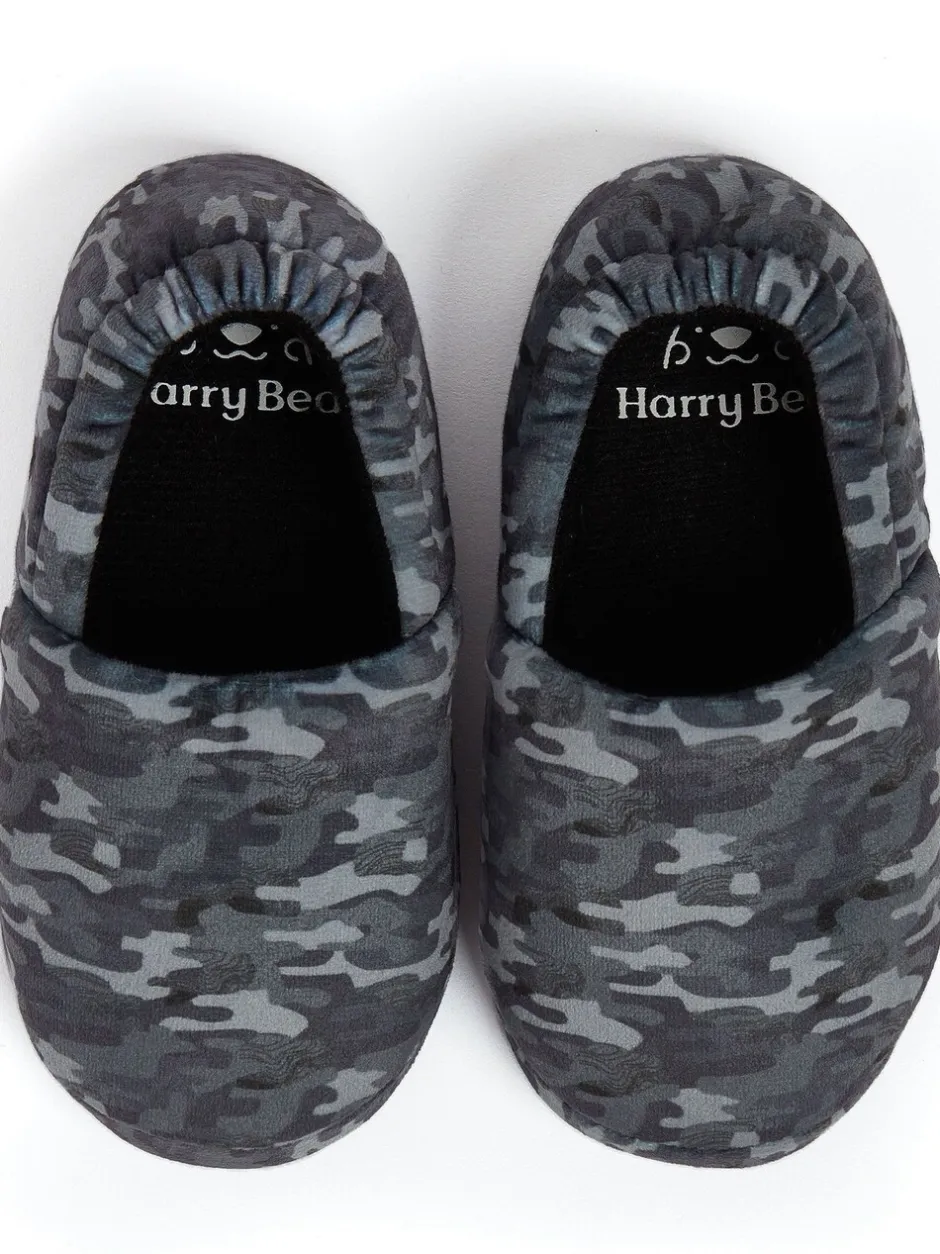Pantoffels|Harry Bear pantoffels met camouflageprint