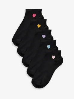 Sokken En Panty's|Sportkleding|Next - 5 Paar sneakersokken met motief Hart