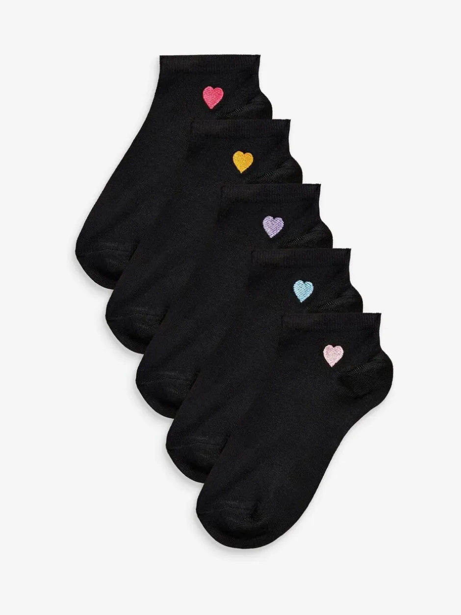 Sokken En Panty's|Sportkleding|Next - 5 Paar sneakersokken met motief Hart