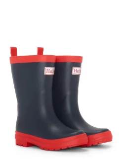 Laarzen|Hatley Blue Navy and Red Matte Rain Wellies