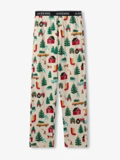 Pyjama's|Hatley Natural Christmas Farm Pyjama Bottoms