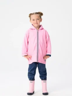 Laarzen|Hatley Pink & Navy Matte Rain Wellies