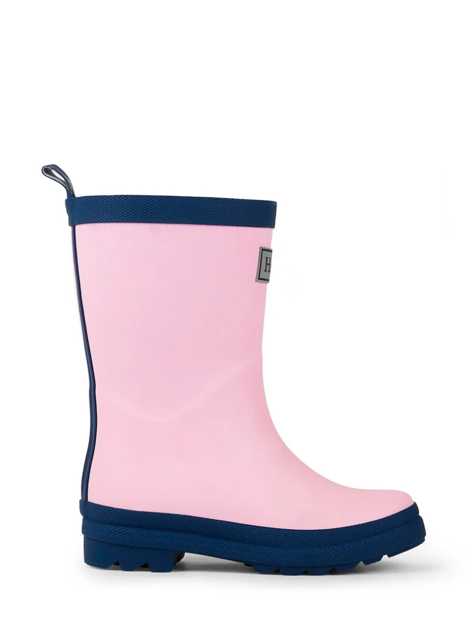 Laarzen|Hatley Pink & Navy Matte Rain Wellies