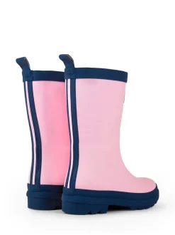 Laarzen|Hatley Pink & Navy Matte Rain Wellies