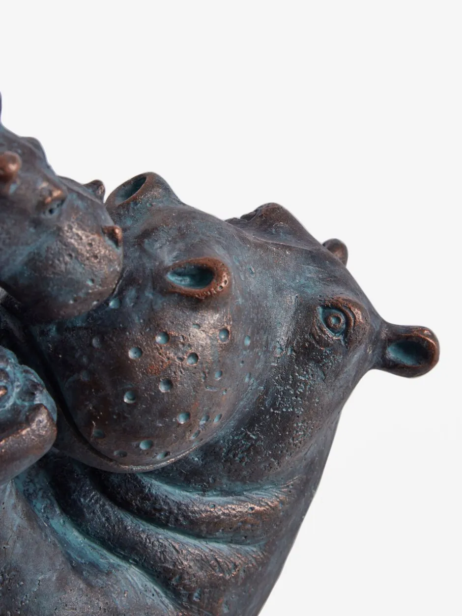 Decoraties|Next Hattie and Henry Hippo Kissing Ornament