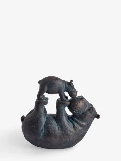 Decoraties|Next Hattie and Henry Hippo Kissing Ornament