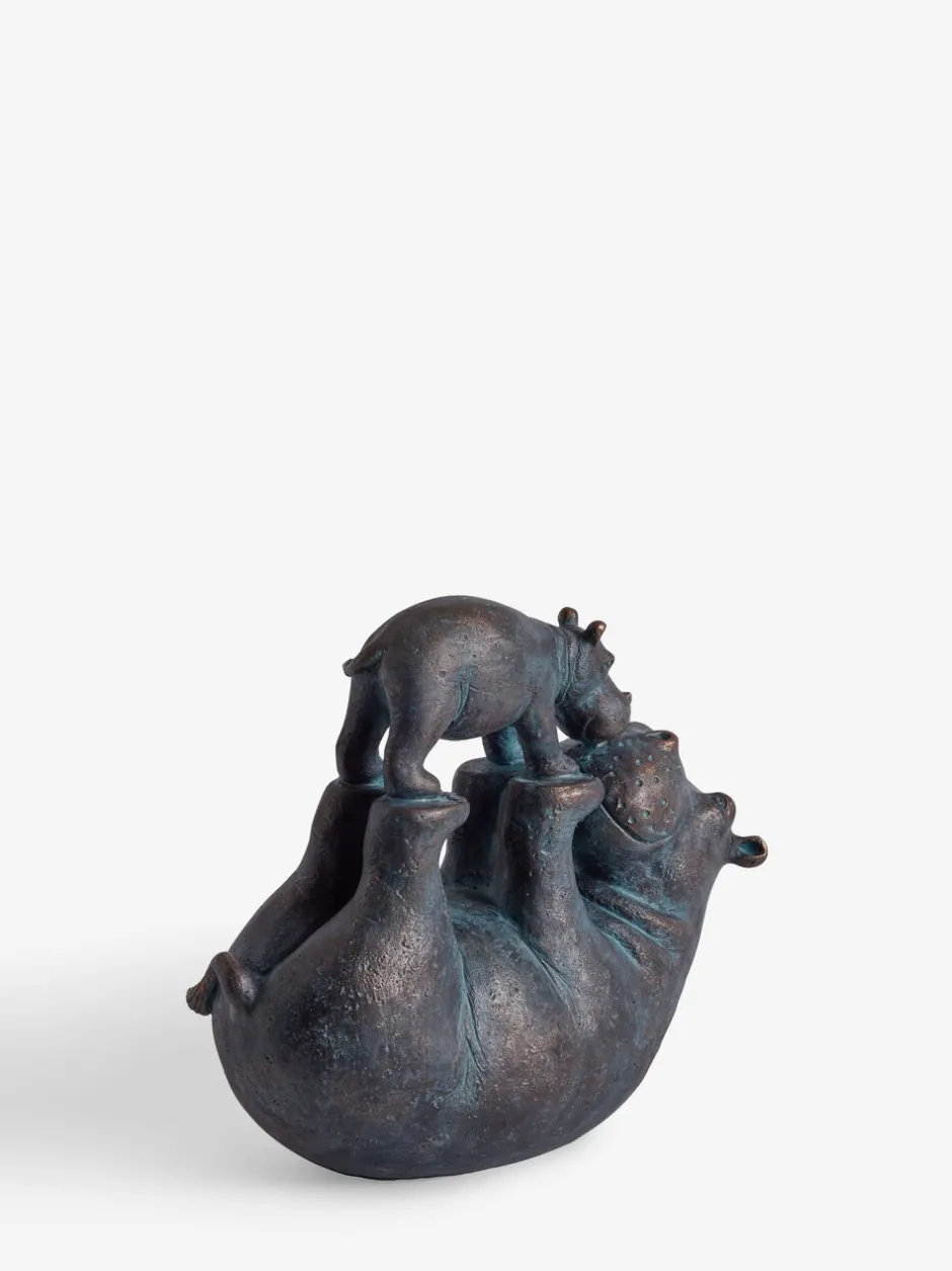 Decoraties|Next Hattie and Henry Hippo Kissing Ornament