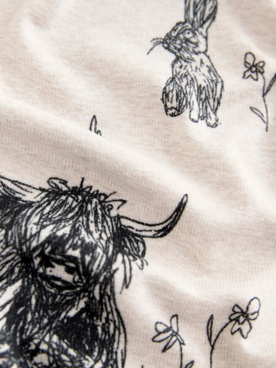 Alle Nacht- En Loungekleding|Next Havermout Hamish The Highland Cow - Comfortabel nachthemd