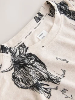 Alle Nacht- En Loungekleding|Next Havermout Hamish The Highland Cow - Comfortabel nachthemd