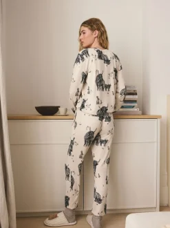 Pyjama's|Loungewear|Next Havermout Hamish The Highland Cow - Behaaglijke pyjama met lange mouwen