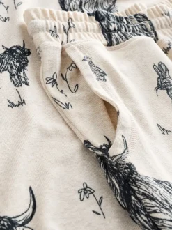 Pyjama's|Loungewear|Next Havermout Hamish The Highland Cow - Behaaglijke pyjama met lange mouwen