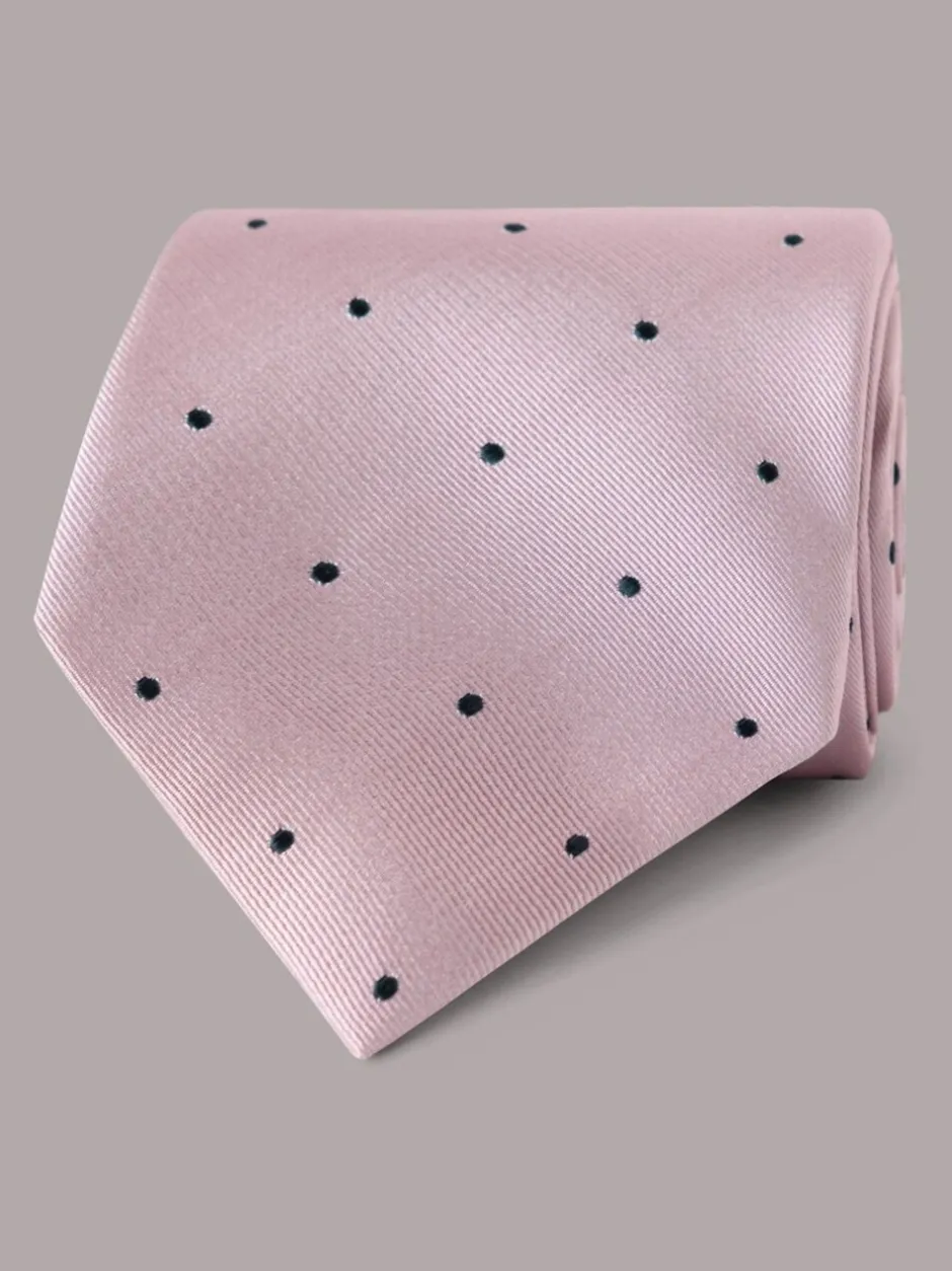 Stropdassen En Pochets|Hawes & Curtis Pink Spot Repp Tie