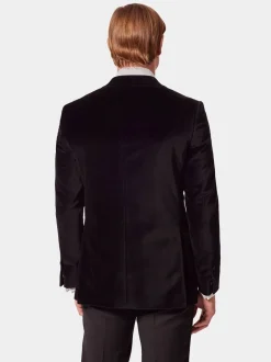 Smokings En Feestkleding*Hawes & Curtis Plain Velvet Black Jacket