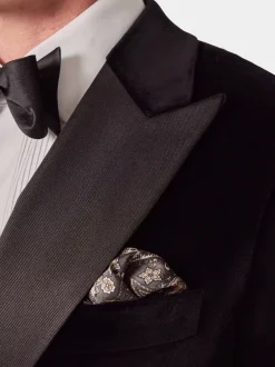 Smokings En Feestkleding*Hawes & Curtis Plain Velvet Black Jacket