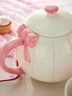 Mokken En Koppen*Next Hearts and Bows Tea for Two Teapot Teacups and Tray