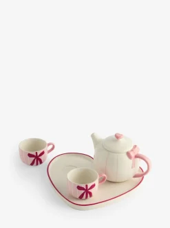 Mokken En Koppen*Next Hearts and Bows Tea for Two Teapot Teacups and Tray