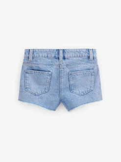 Shorts En Rokken|Next Helderblauw - Denim shorts met rafels (3-16jr)