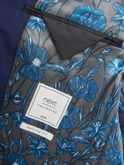 Blazers En Business-Jasjes|Pakken|Next - Normale Pasvorm - Kostuum met twee knopen: colbert Helderblauw