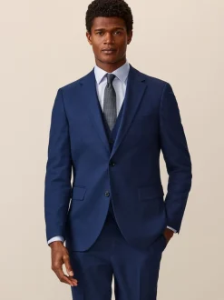 Blazers En Business-Jasjes|Pakken*Next Helderblauw - Slim Fit - Kostuum met textuur: colbert
