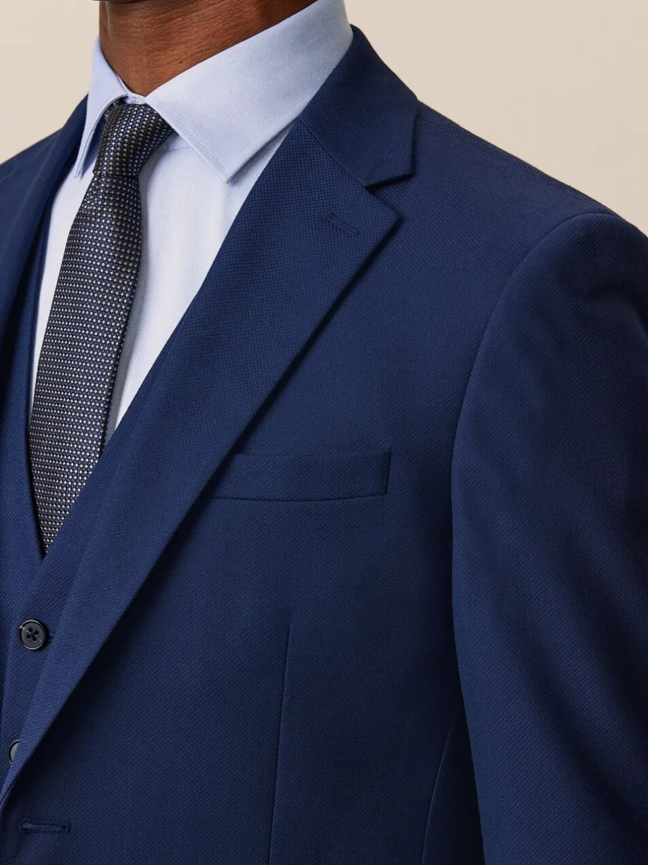 Blazers En Business-Jasjes|Pakken*Next Helderblauw - Slim Fit - Kostuum met textuur: colbert