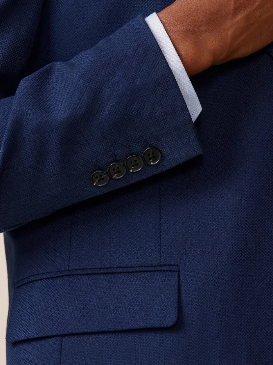 Blazers En Business-Jasjes|Pakken*Next Helderblauw - Slim Fit - Kostuum met textuur: colbert