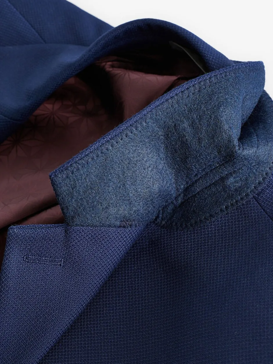Blazers En Business-Jasjes|Pakken*Next Helderblauw - Slim Fit - Kostuum met textuur: colbert