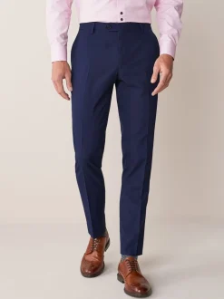 Blazers En Business-Jasjes|Pakken*Next - Strakke Pasvorm - Kostuum met twee knopen: colbert Helderblauw